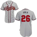 Uggla Jerseys: Atlanta Braves #26 Grey Authentic Cool Base Jersey (L/50)