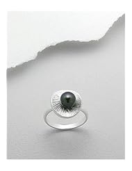 Tahiti (Dyed) Fresh Water Pearls Ring In Sterling Silver