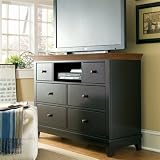 Entertainment Center-Black With Maple Top