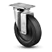 Jarvis 30 Series 4" Diameter Cushion Rubber Wheel Swivel Plate Caster with Delrin Bearing, 3-5/8" Length X 2-3/8" Width Plate, 170 lbs Capacity