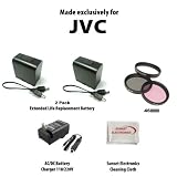 Buy 2 Pack Of Li-Ion Extended Life Replacement Battery for JVC BN-VF823 BN-VF823U... by Sunset