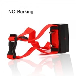 Ortz® Dog Shock Bark Collar - Adjustable for Pet Training - Control Your Dog Bark - Made for Big & Small Dogs - Electric Vibration Shock - Best Quality & Durable - Red Nylon Electric Anti Bark