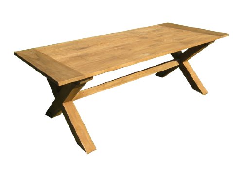 Ambientehome 68225 Tisch Grenada Teak retro recycelt ca. 220 x 100 x 75 cm