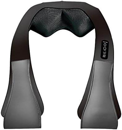 Shiatsu Kneading Shoulder and Back Massager - Angel Touch - 4 Button Operation for Neck, Back, Feet - Top Quality Massage Pillow Belt for Stress Free In Home Relaxation and Injury Relief (Black)