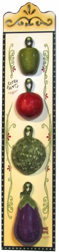 Best Price Garden Variety Vegetable Measuring Cup Set with Decorative Wall Mounted Plaque - 26