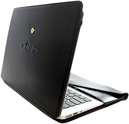 Crazy Horse Leathers Genuine Leather Case for MacBook Air 11, Black (MA11-OIL-BL)