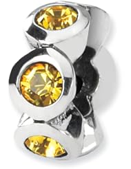 Sterling Silver Reflections Nov Swarovski Elements Birthstone Bead