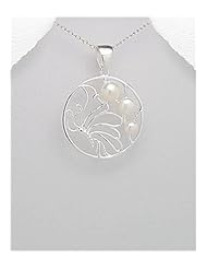 Butterfly Pendants Necklace In 92.5 Sterling Silver