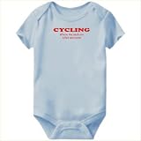 Baby Bodysuit Light Blue " Cycling WHERE THE WEAK ARE KILLED AND EATEN " Sports 12 - 18 Months