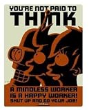 Futurama You re Not Paid To Think Sign with Power Pegs
