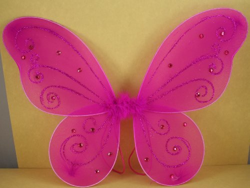 Fuchsia Butterfly Fairy Costume Wings 18