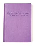 Purple Embossed Memories Leather Journal - Lined