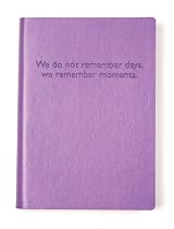 Purple Embossed Memories Leather Journal - Lined