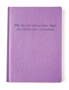 Purple Embossed Memories Leather Journal - Lined