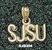San Jose State Block Sjsu Charm/Pendant -14K/10K, Stainless Steel or Gold Plated