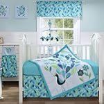 Peacock Blue 3 Piece Crib Bedding Set...