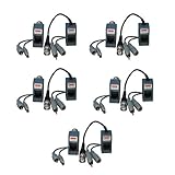 VideoSecu 5 Pair of Audio Video Power Baluns Network Transceivers for CCTV Security Camera M50