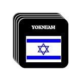Israel - "YOKNEAM" Set of 4 Mini-Mousepad Coasters
