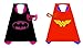 4 pack Satin Superhero Costumes with Capes and Masks (Girls)