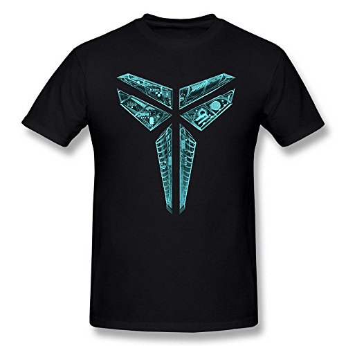 Tee Times Men's NBA Kobe Bryant Triangle Logo Black T shirt