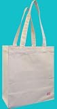 100% Cotton Canvas Oversized Grocery/multipurpose Tote Bag 12 Pack, Shoulder Length With Extra Strong Cotton Webbing Handles