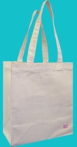 100% Cotton Canvas Oversized Grocery/Multipurpose Tote Bag 12 Pack, Shoulder Length Handles