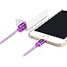 [Apple MFI Certified] Omars 3.3ft / 1m PET Braided Lightning 8pin to USB Power and SYNC Cable Charger Cord with Aluminum Connector Head for Apple iPhone 5,5s,5c,6,6 Plus,6s,6s Plus, iPod touch 5,6, iPod nano 7, iPad Mini 1,2,3,4, iPad 4,Air,Air 2, iPad Pro, Compatibility with iOS9 (Metal Purple 1m)