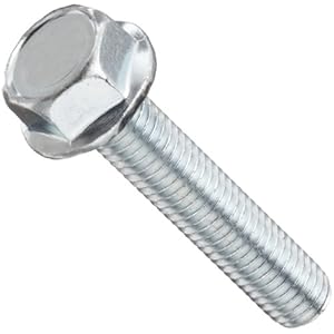 Metric Class 8.8 Yellow Zinc Plated Steel Serrated Flange Screw, Hex Drive, M8 - 1.25, 35 mm Length, Partially Threaded (Pack of 50)