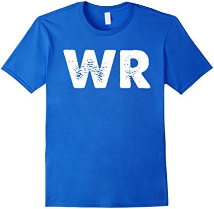 Men's WR Wide Receiver Football Player Practice Jersey T-shirt NEW Medium Royal Blue