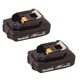 Makita BL1815-2 18-Volt 1-1/2 Ah Compact Lithium-Ion Battery, 2-Pack