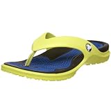 crocs Unisex Modi Flip Flop,Citrus/Black,Men’s 6 M/Women’s 8 M