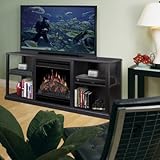 Dimplex Cornet TV Stand with Electric Fireplace in Black