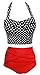 Surenow Cutest Retro Swimsuit Swimwear Vintage Push Up High Waist Bikini Set Stripe