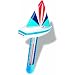 Hydro Tools 9235 Soft Top Boat Floating Pool Thermometer and Cord