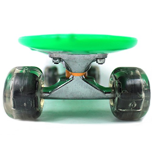 Plastic Skateboard LED Light Up Wheels Penny Retro 22" Mini Street