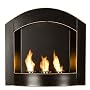 SEI Black Arch Top Wall Mount Gel Fuel Fireplace