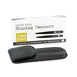 Slanted and Pointed Precision Tweezers- Professional Stainless Steel Tweezer Set, Best for Eyebrow and Nose Hair for Both Women and Men