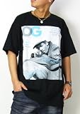 NO BRAND フォトプリント Tシャツ SNOOP DOGG スヌープドッグ ブラック Snoop Dogg