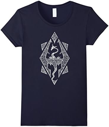Women's The Mark Of Akatosh shirt Small Navy