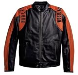 Harley-Davidson® Men's Bar & Shield Perforated Leather Jacket. Embroidery, Leather appliqué. 98123-08VM