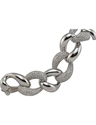 14k White Gold Diamond Bracelet .