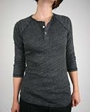 Alternative Apparel 3/4 Sleeve Raglan Henley Shirt