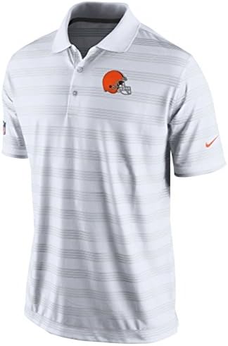 Mens Cleveland Browns Nike White Preseason Performance Polo (Size Medium)