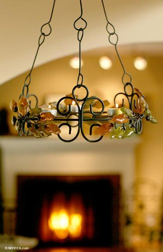 Recycled glass chandelier A Fine Light