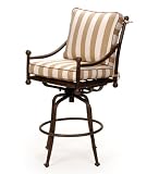 Caluco Santorini Bar Stool with Sunbrella Cushions Seat And Back