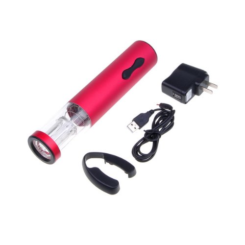 Red Aluminum Automatic Electric Corkscrew Bottle Opener Electric Wine Opener Red Aluminum Automatic Electric Corkscrew Bottle Opener Electric Wine Opener