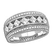 14K White Gold Diamond Ring/Band - 1.00 Ct.