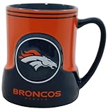 Denver Broncos 20 Ounce Game Time Sculpted Logo Relief Coffee Mug