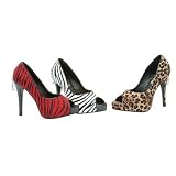 Penthouse Womens Harlow Peep Toe Pump