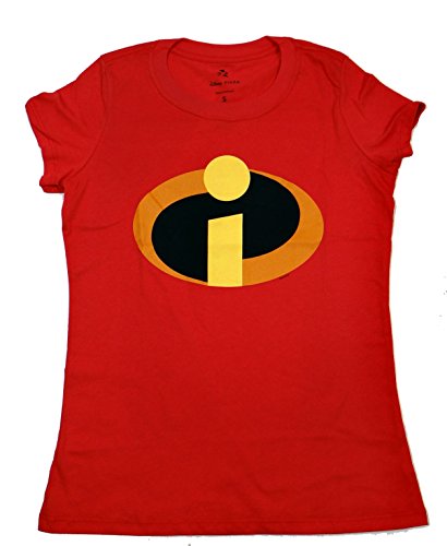 Disney Incredibles Logo Juniors T-shirt (Large, Red)